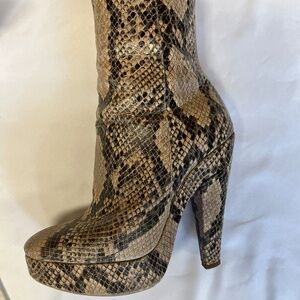 Stella McCartney Faux Snakeskin Platform Boots